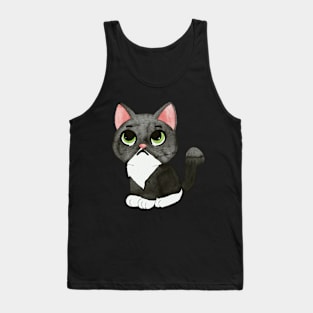 Sad little black kitty Tank Top